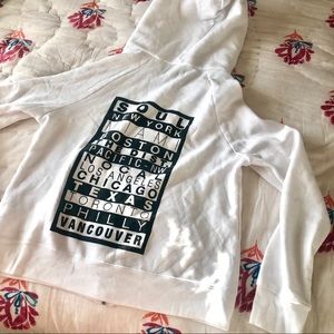 SoulCycle White Full-Zip Hoodie